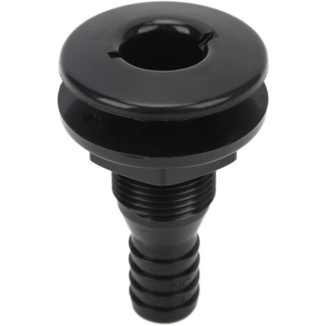 Haofy ABS à la Coque ajusté à Travers le Connecteur de Coque Marine Ajustement Standard Longueur avec écrou pour les Bateaux Yachts Marine Plumbing (BLACK) (1/5)