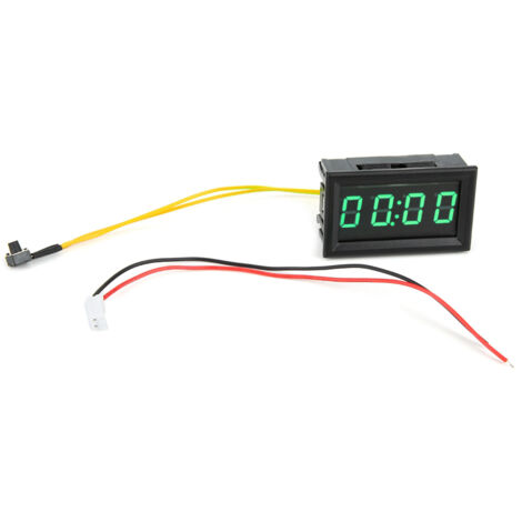 Tableau de Bord D'horloge de Voiture, Horloge de Voiture, Accessoire D'horloge de Montre de Voiture Lumineuse Numérique électronique de LED pour la Décoration de Voiture (Vert)