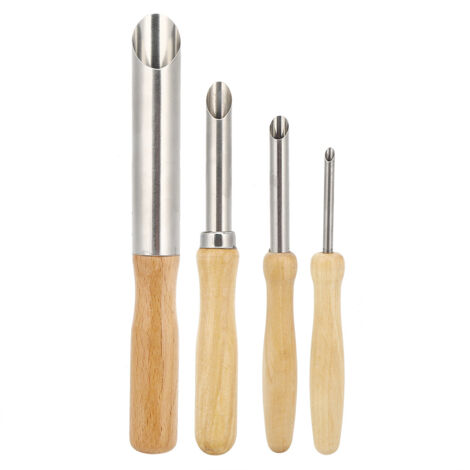 Outils de Poterie, Pottery en Acier Inoxydable Circulaires de Trous d'argile Coupes à Grève Outils de Forage Outils pour Le Forage et la Sculpture (4 Formes Rondes)