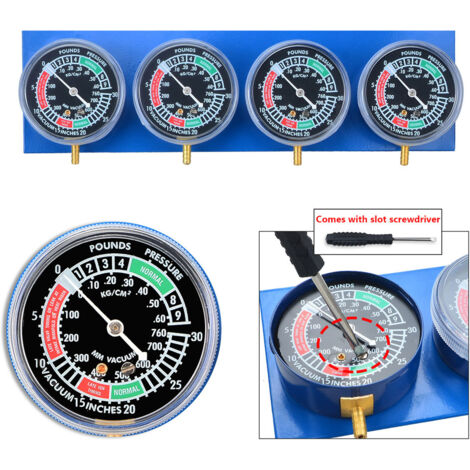 Kit de synchronisation de carburateurs 4 cylindres avec manomètre à dépression et jauges d'équilibrage pour carburateurs de moto.