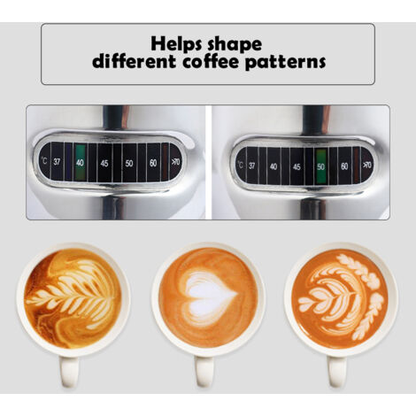 watchget Pichet à mousse de lait 350 ml/600 ml/900 ml/1500 ml - Pichet à vapeur en acier inoxydable pour cappuccino, latte art, lait, café, mousseur à café, argent