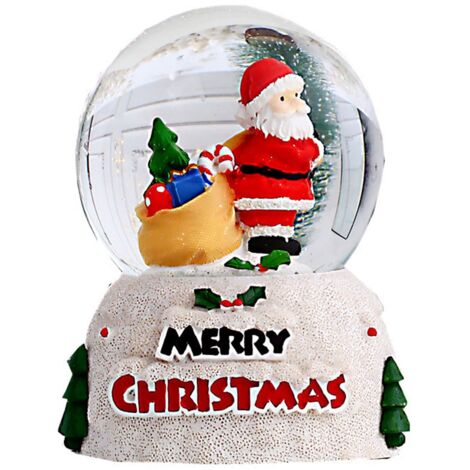 Boule de Cristal Lumineuse de Noël, Boule de Cristal, Décorations de Bureau, pour Enfants, Réveillon de Noël, Design Lilliputien Lumineux et (Grand Vieil Homme) (1/5)