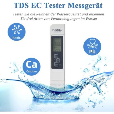 Testeur Multifonctionnel Qualité De L'Eau 4 En 1 - PH, ORP, H2, Température - Affichage LCD