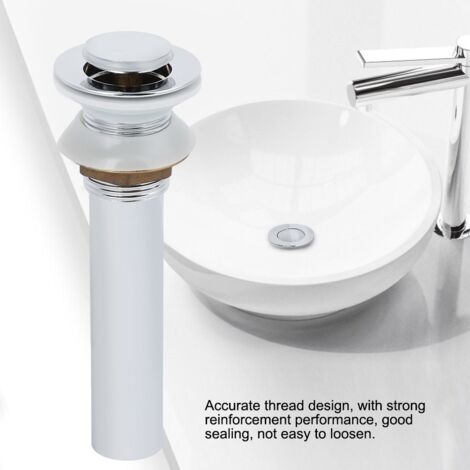 Bonde Clic-clac Brasstech 330/52 Blanc Mat Pour Lavabo Ou évier Avec Trop-plein