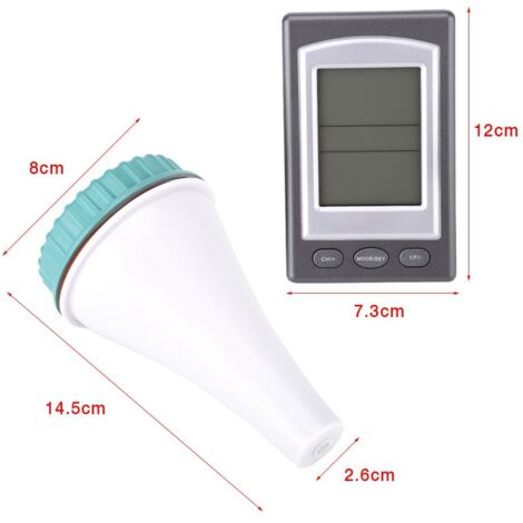 Thermomètre de piscine, flottant avec moniteur d'humidité de la température intérieure
