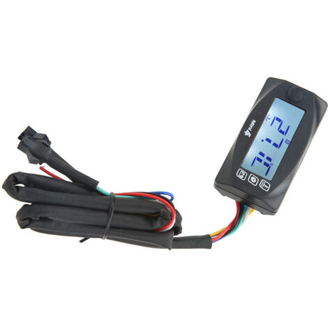 KE15685-Compteur de moto 1Pc compteur de température de tension LCD numérique trois-en-un vis de