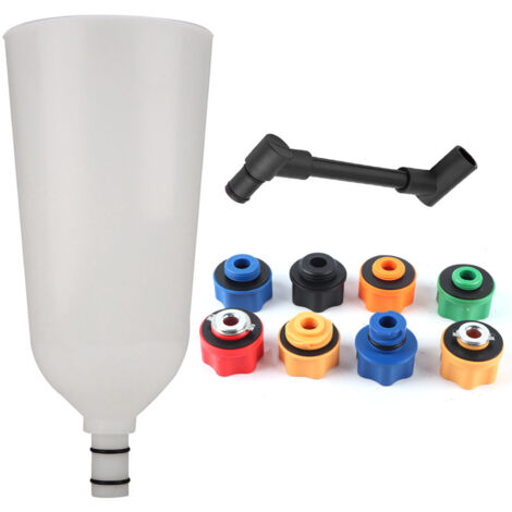 10 pièces adaptateur d'entonnoir d'huile moteur de voiture ensemble de remplissage Plus outil de Van de voiture de Tube d'extension de décalage pivotant