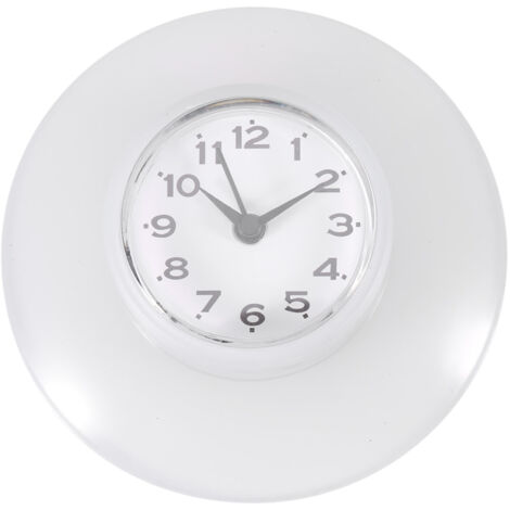 Horloge Uxcell Mini horloge de salle de bain étanche - avec ventouse - 75mm Jaune