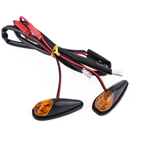 2pcs LED Moto Encastré Clignotant Moto Voyant Lampe Ambre