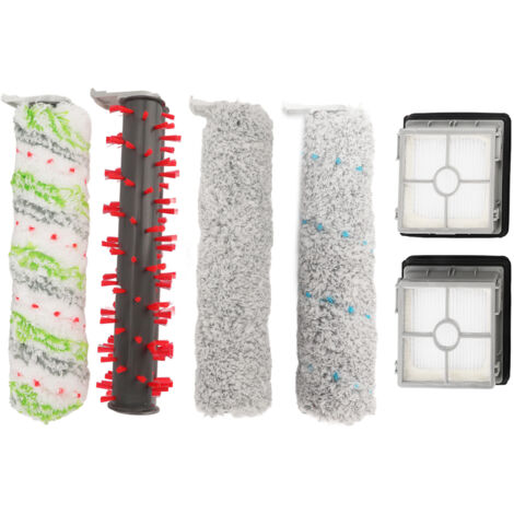 Kit Accessoires Aspirateur EUREKA NEW400 - 2 Filtres Coton + 2 Rouleaux Brosse + Brosse Nettoyage