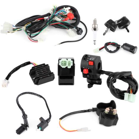 Ensemble de faisceau de câbles de moteur de démarrage électrique accessoire adapté pour GY6 125cc 150cc Quad Bike ATV faisceaux de câbles électriques