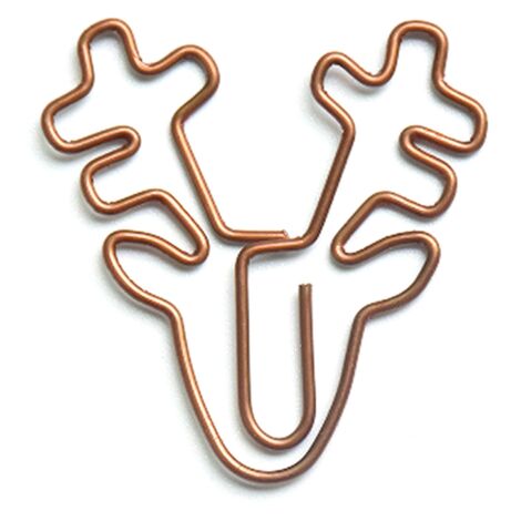 100 pièces trombones mignons Style de noël rétro couleur exquise large Application enfants pour bureau école maison tête de cerf (1/5)