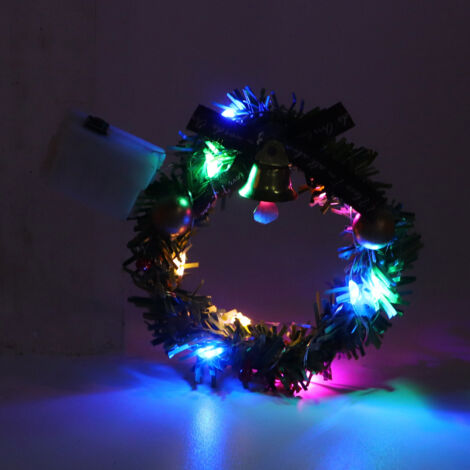 Couronne de noël pour maison de poupée 1/12, 5 pièces, décoration Miniature vive et réaliste (1/5)