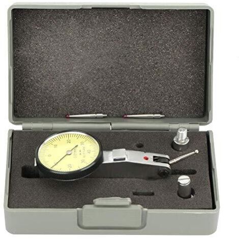 Indicateur De Test Jauge à Cadran 0-0.8mm Précision Métrique Avec Rails Queue D'Aronde Et 2 Sondes Rubis