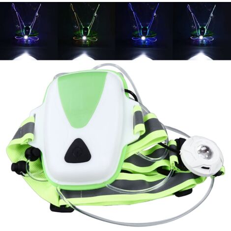 Gilet de Course Réfléchissant LED Lumineuse Charge USB RVB 6 Couleurs