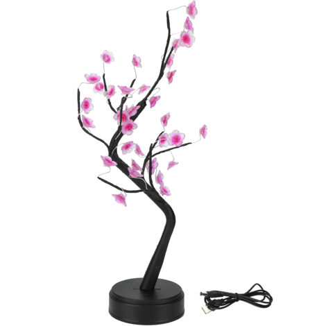 USB 35LED fleur de prunier bonsaï lumière arbre lampe maison noël vacances décoration nuit. (1/5)