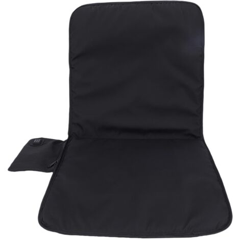 Coussin de siège chauffant noir USB avec 3 réglages de chaleur pour chaise de bureau de Camping en plein air
