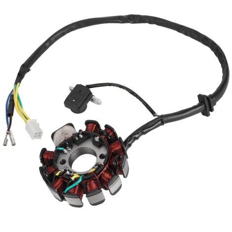 Bobine de Stator Magnéto, Stator de Générateur Magnéto à Bobines à 11 Pôles Compatible avec les Moteurs de Scooter 150cc Gy6.