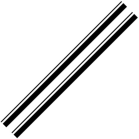 Autocollant graphique universel à rayures pour voiture, 2 pièces, auto-adhésif étanche, amovible, pour carrosserie de porte automobile de course, noir.