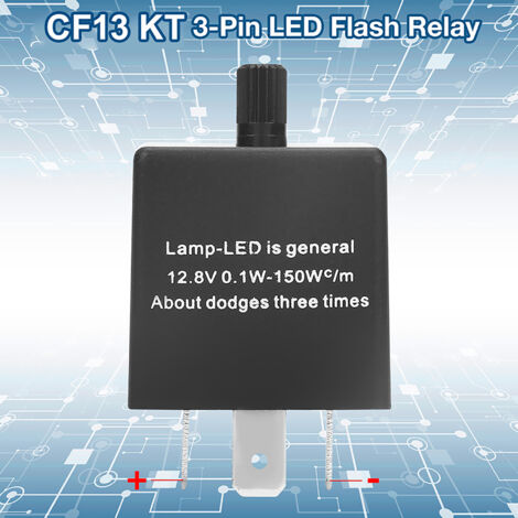 Relais Clignotant Réglable 3 Broches Pour LED - Compatible Véhicules Japonais - 12.8V 0.1W-150W - 3