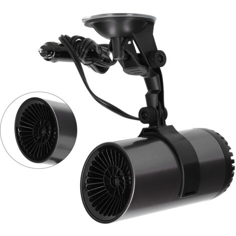 Carater Car 2 en 1 ventilateur 150W 12vdc Portable Portable Defogger Plug et jouez avec un porte-ventoure rotatif à 360 °. (1/5)