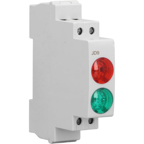 Conception à Double Lumière, Lampe de Signalisation Rouge Vert Voyant LED pour Boîte de Distribution CNC AC DC, Gain de Place, Montage sur Rail Pratique, Applications Larges.