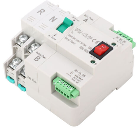 Commutateur De Transfert Automatique Double Source 63A - 2P/3P/4P, 220V/400V, Pour Hôpitaux, Aéroports, Sécurité Incendie - 7