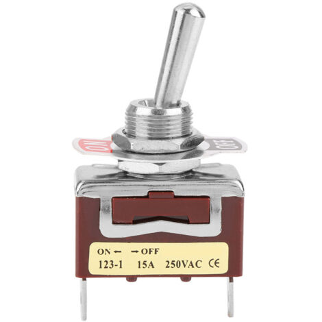 Zerodis Interrupteur à Bascule ON-OFF Momentary, 15A 250V ROCKER Switcher 2 Broches 2 Position 12 Mm, adapté à l'automobile, Appareil Domestique, Contrôle Industriel, pour la Taille Compacte,