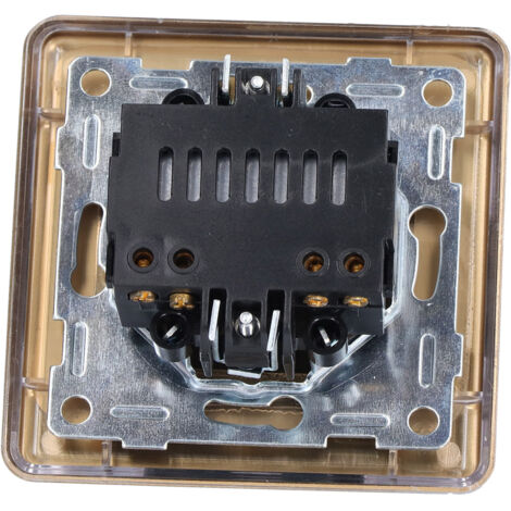 Interrupteur Lumière 3 Bandes 2 Voies – Chrome Mat, 6A, Marque Acel (neuf)