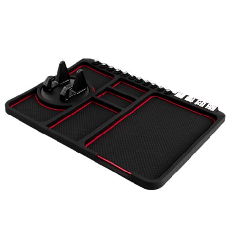 Tapis de Tableau de Bord, Coussin de Rangement de Navigation Multifonctionnel en Silicone Tapis de Tableau de Bord Antidérapant Tapis Antidérapant Tapis Collant pour Tableau de.