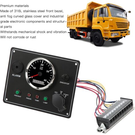 Panneau De Commutation Nilight 3 Vitesses Rétroéclairé Bleu - Avec Ports USB-C Et USB, 20A, 24V