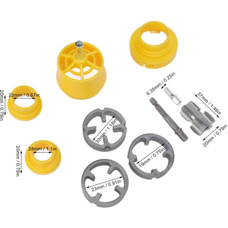 Greensen Double Head PPR Pipe Threader Kit 0.25 Inch Hex Shank Standard ...