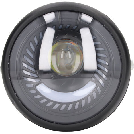 Tbest Phare LED Universel, Phare LED de Moto 6,5 Pouces Rétro Phare Rond IPX66 étanche pour Motos Scooters.