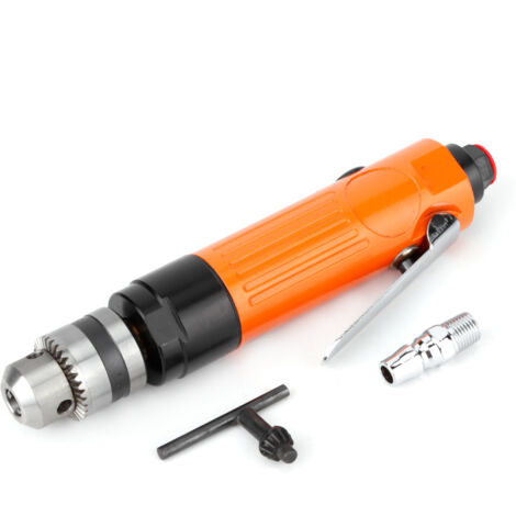 Perceuse Pneumatique à Grande Vitesse, Mandrin Réglable pour Produits en Métal et en Plastique, Fonctionnement Portatif, Prise D'air Filtrée, avec Perceuse Pneumatique Droite.