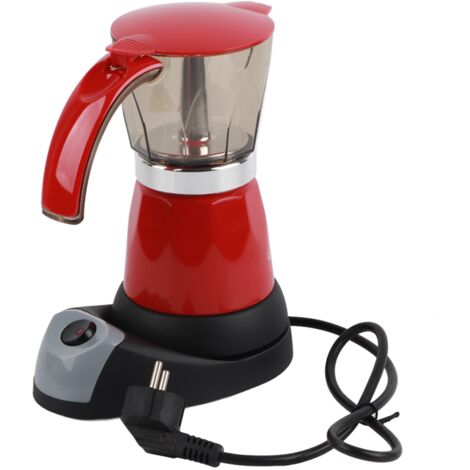 Akozon Machine à Expresso électrique Igke, Cafetière électrique Moka 6 Tasses, Cuisinière Amovible en Alliage d'aluminium, Gadget à café Moka, Machine à Expresso pour Faire du café