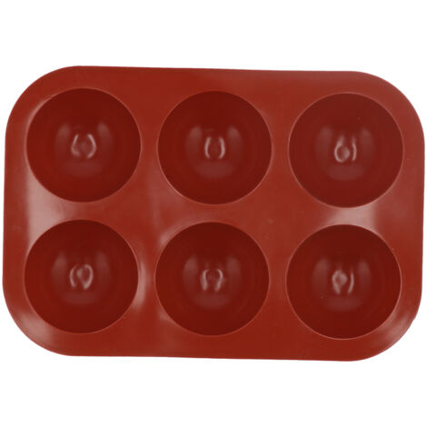 Moule à Gâteau Semi-sphérique en Silicone, Plateau, Chocolat, Savon, Pain, Fournitures de Cuisine (6 petits demi-cercles)