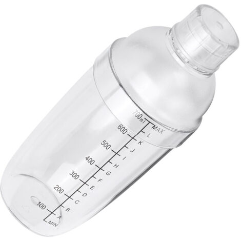 Shaker Cocktail 1000 Ml Transparent Avec Échelle – PC Alimentaire, Idéal Bar, Maison & Soirées