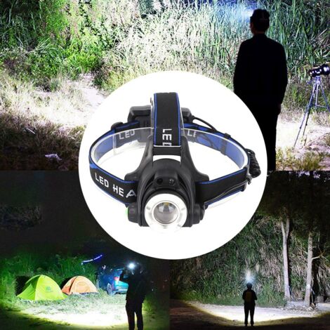 Lampe Frontale LED Rechargeable - Portée 50-100 M - 7 Modes - Éclairage Oreille - Pour Course, Randonnée, Bricolage - 10
