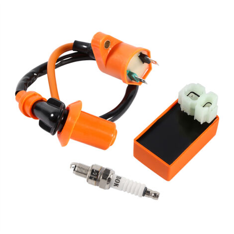 Qiilu Bobine d'allumage CDI Nouvelle Performance de Course CDII Gnition Bobine Bougie pour GY6 50CC 125CC 150CC ATV Scooter