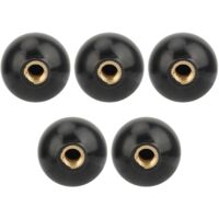 5 Boutons Poignée Boule Plastique Noir - Filetage Femelle M10x29mm - Uxcell