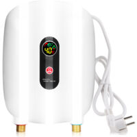 Ej.Life – Chauffe-eau instantané électrique 220V 3500W – Réchauffeur d'eau rapide avec écran LCD – Installation sous meuble – Température réglable 30-55°C