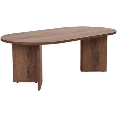 M&S – Table basse fixe en noyer – Largeur 119 cm, hauteur 40 cm, profondeur 60 cm – Aggloméré mélaminé 100% – Design moderne et élégant (1/4)