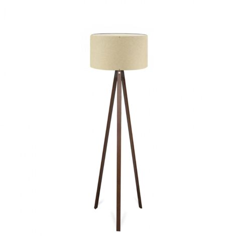 Luminaire trépied 140 cm en bois décor beige