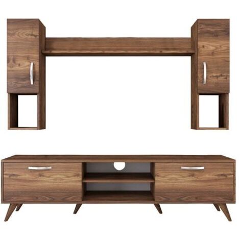Meuble TV, table TV, lowboard Unit Noyer (1/5)