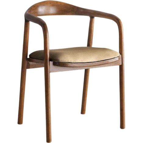 Chaise en bois et velours Bear (1/3)
