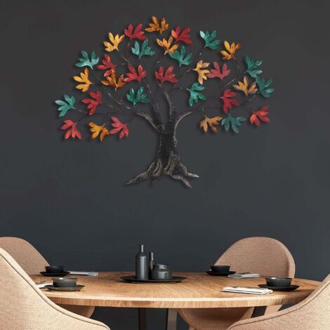 Décoration murale en métal coloré Arbre 1 (1/5)