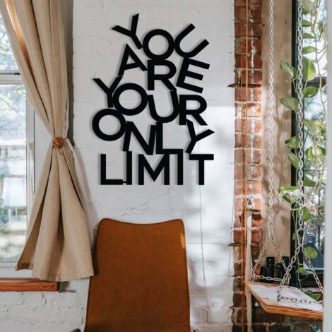 Decoration murale en métal Citation You are your only limit (1/5)