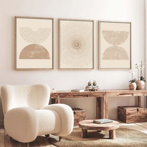 Peinture decorative encadree en mdf 3 pieces huhu258 - 50 x 70 88649440 88649440 88649440 88649440