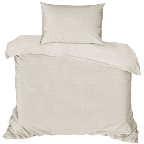 Housse de couette, housse de couette, linge de lit Set Ecru (1/3)