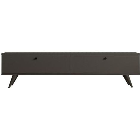 Meuble TV 2 portes 160x25x35 cm anthracite (1/5)